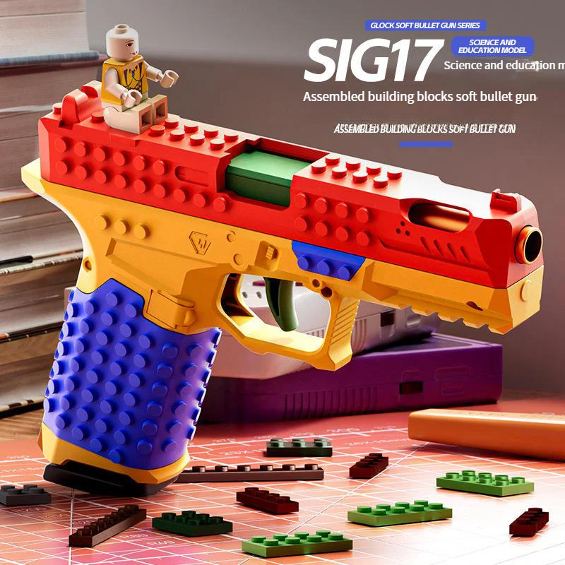 Build & Launch Block Shooter Toy Set – DIY Action Brick Gun - Image 2