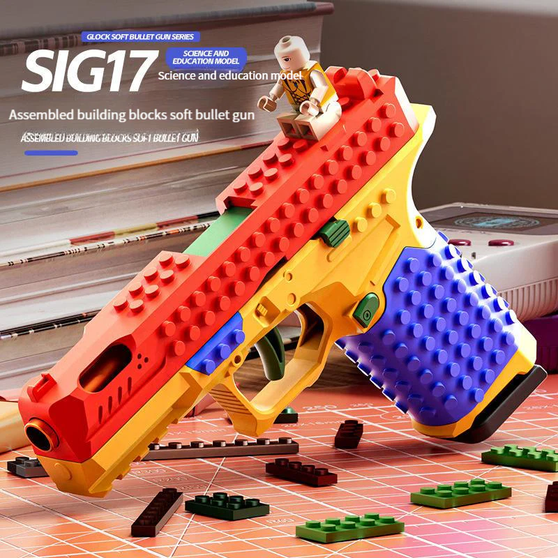 Build & Launch Block Shooter Toy Set – DIY Action Brick Gun - Image 3