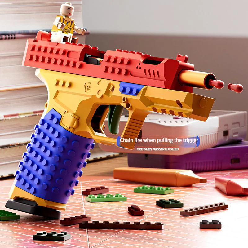 Build & Launch Block Shooter Toy Set – DIY Action Brick Gun - Image 5