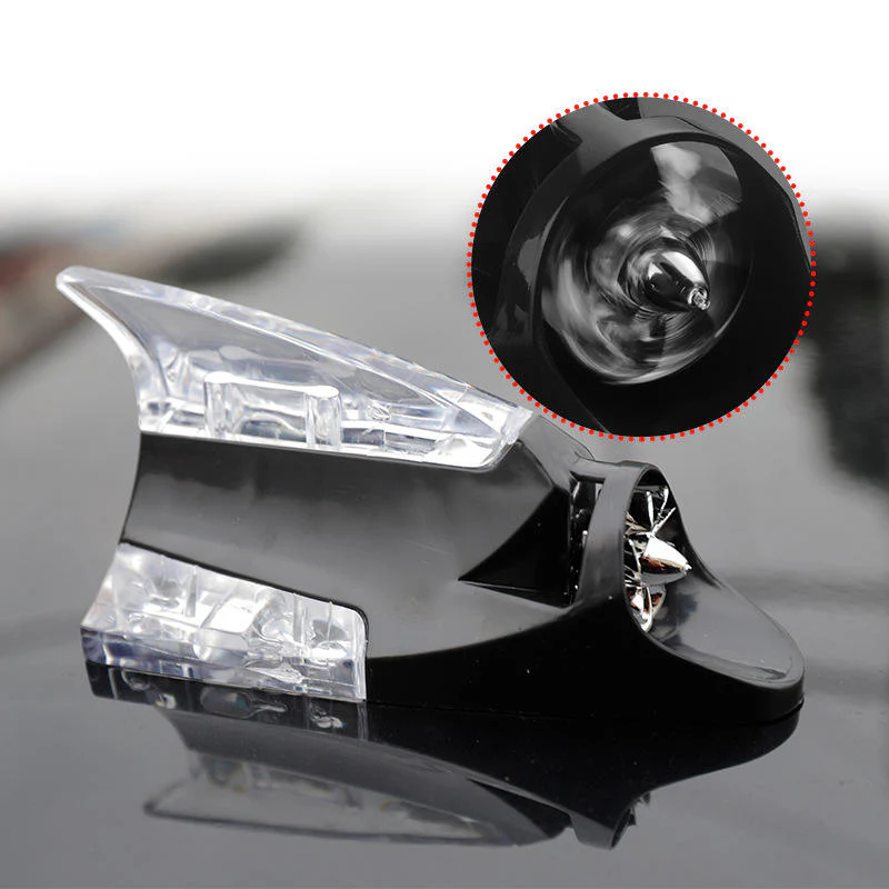 Car Decorative Shark Fin Antenna Wind Power Light - Image 3