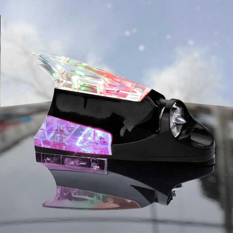 Car Decorative Shark Fin Antenna Wind Power Light - Image 4