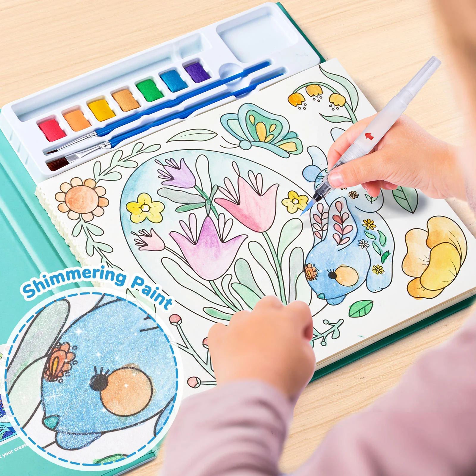 Children's Mess-Free Water Coloring Book - Image 2