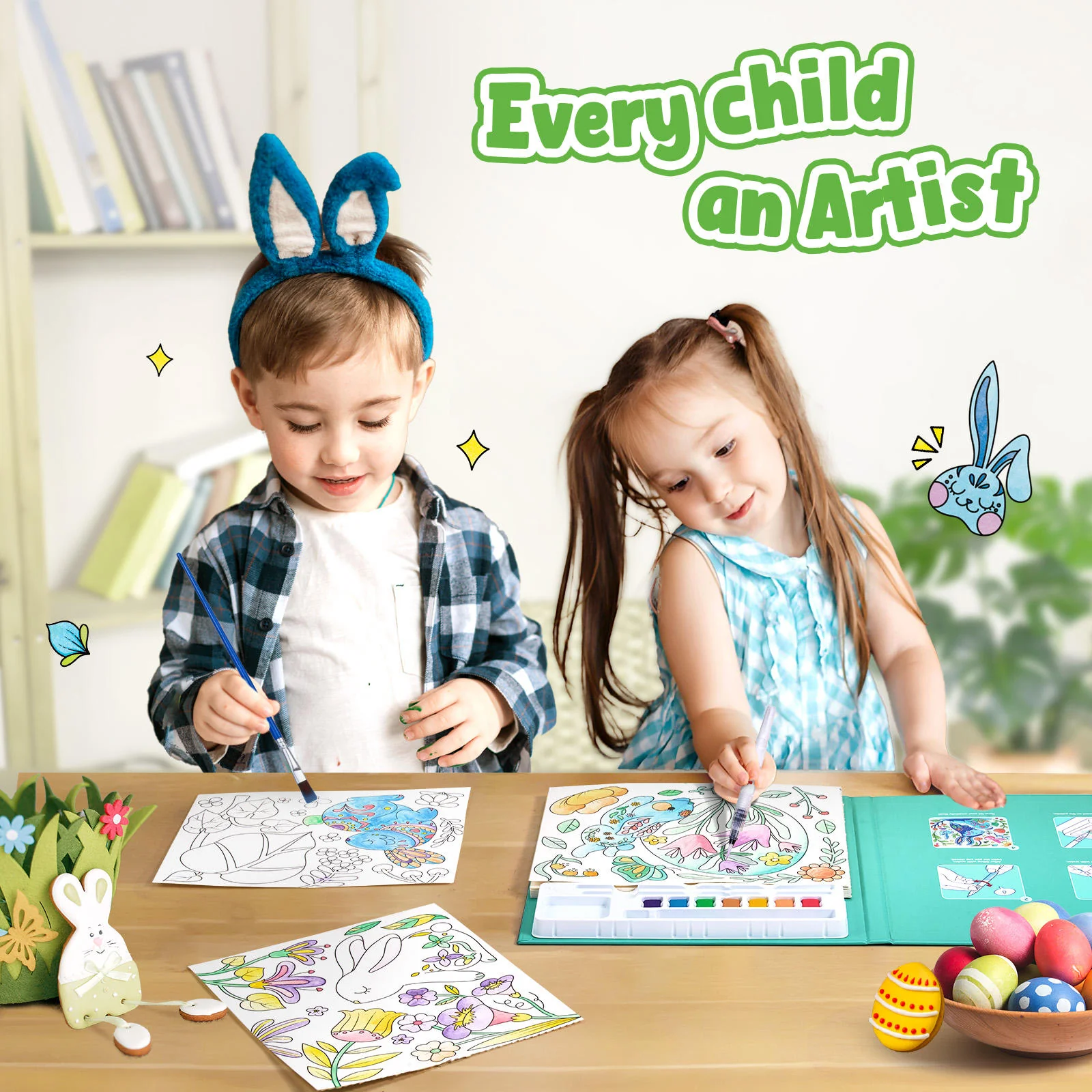 Children's Mess-Free Water Coloring Book - Image 3
