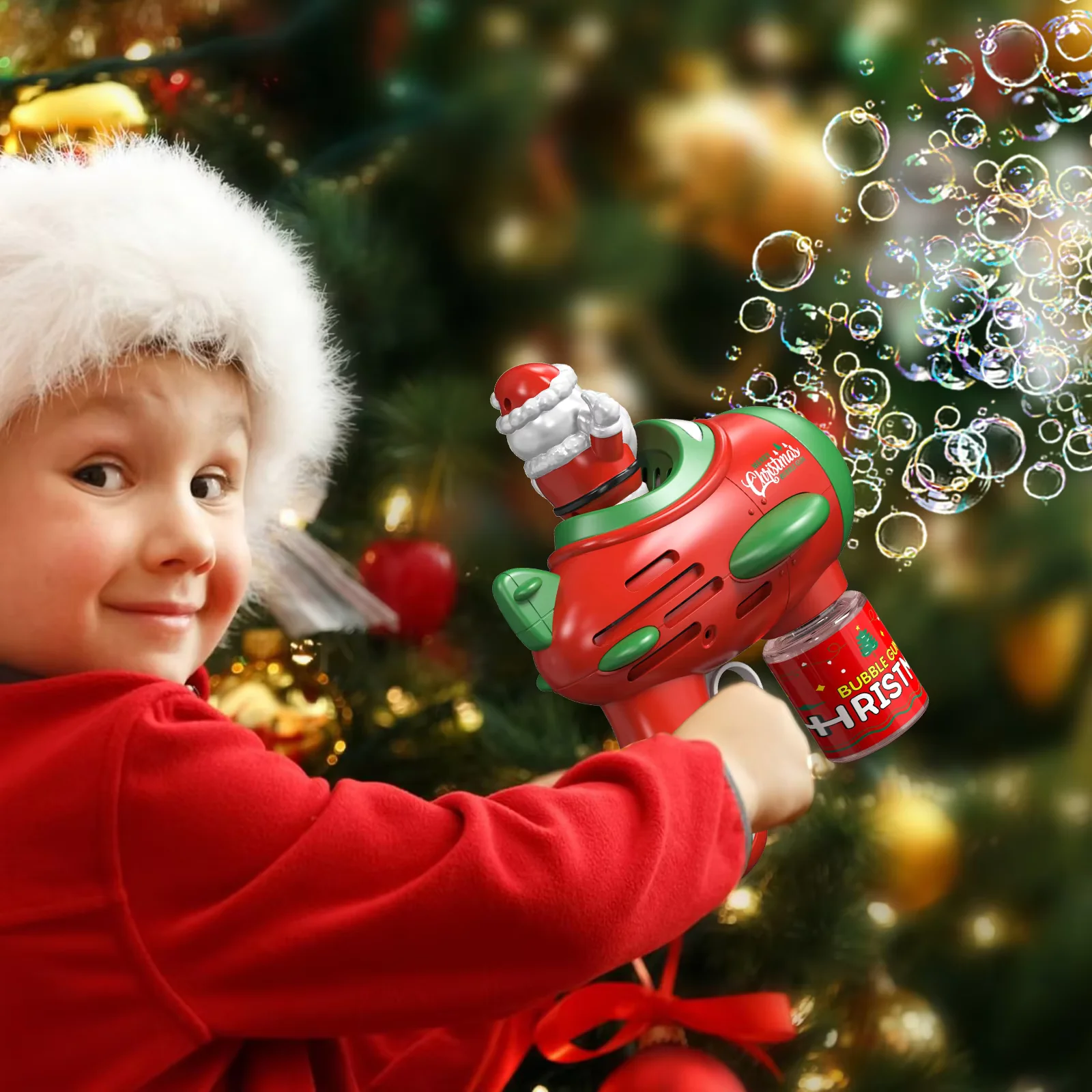 Christmas Automatic Bubble Gun – Handheld Bubble Machine for Kids - Image 2
