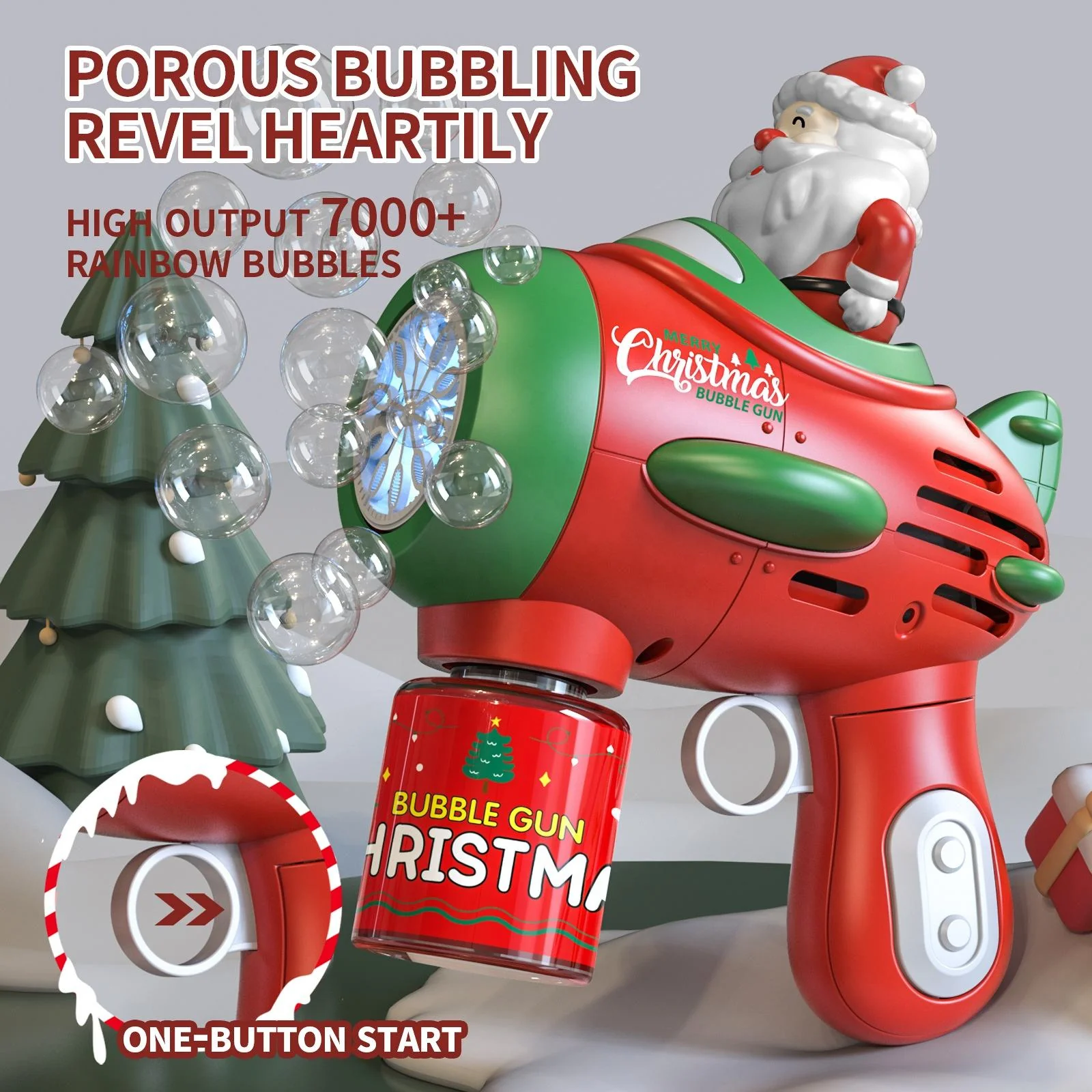 Christmas Automatic Bubble Gun – Handheld Bubble Machine for Kids - Image 4