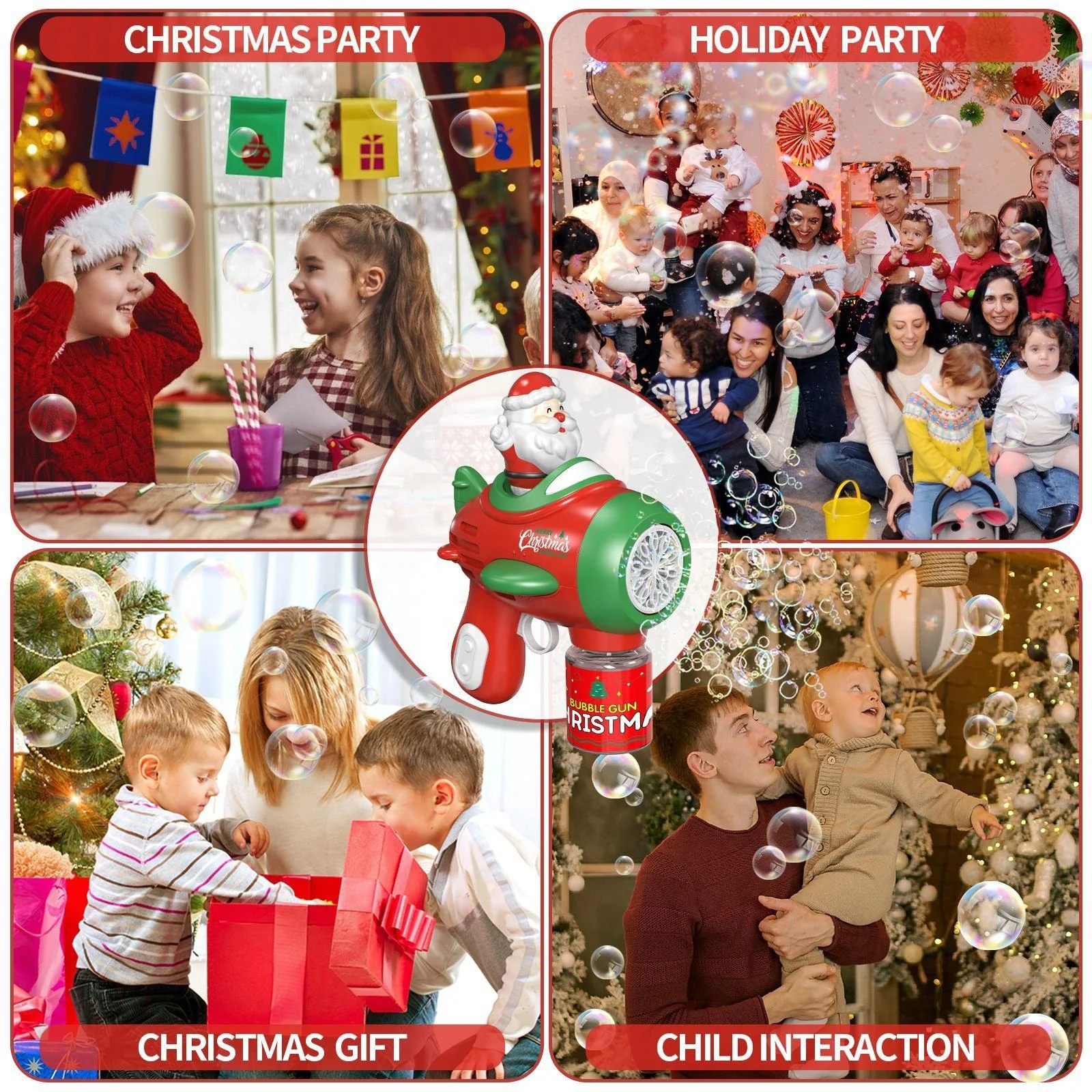 Christmas Automatic Bubble Gun – Handheld Bubble Machine for Kids - Image 6