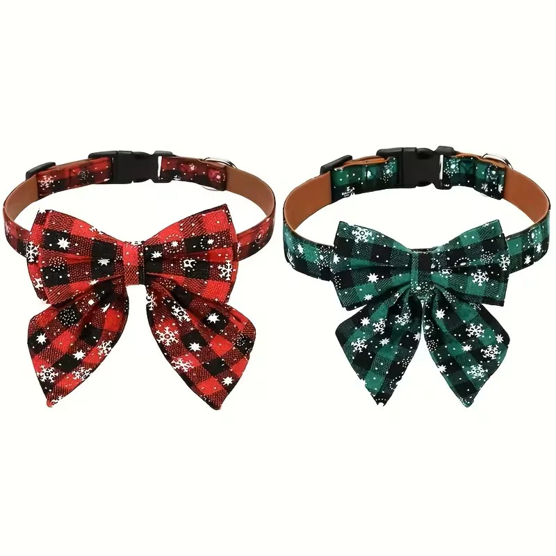Christmas Dog Collar with Detachable Bow Tie - Image 4