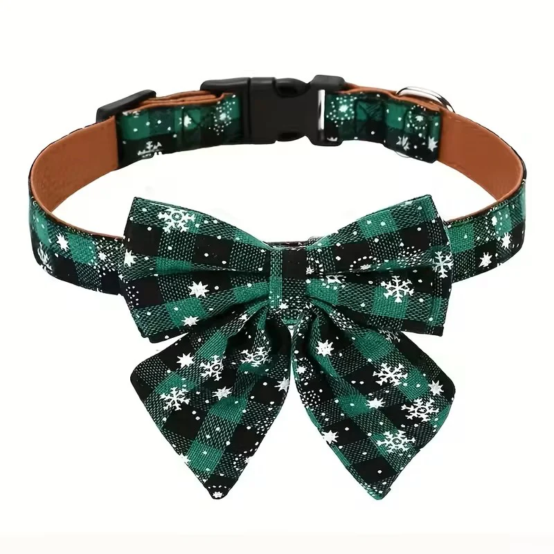 Christmas Dog Collar with Detachable Bow Tie - Image 9