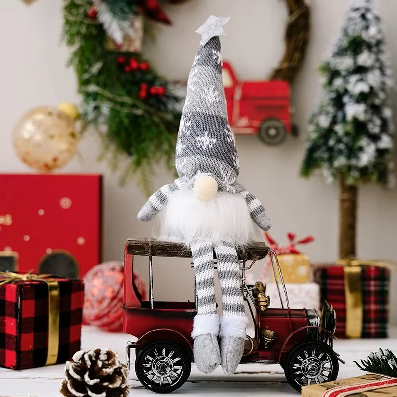 Christmas Faceless Gnome Ornaments – LED Light-Up Plush Decorations - Image 3