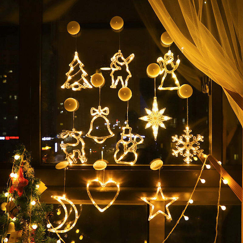 Christmas Fairy Lights β Star & Moon Solar LED Curtain String Lights