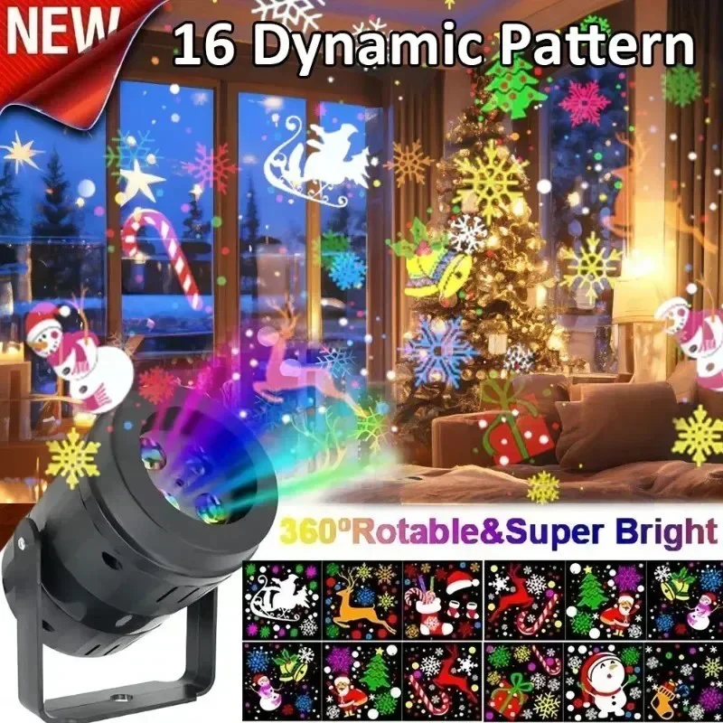 Christmas LED Projector Light β 16 Patterns, Rotatable, Indoor/Outdoor - Image 4