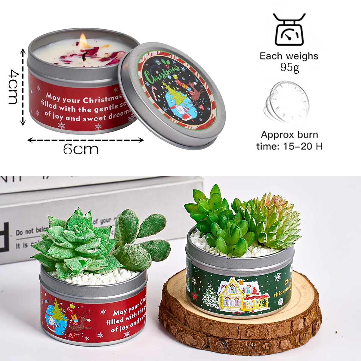 Christmas Scented Candle Gift Set – 6 Pack Holiday Aromatherapy - Image 4