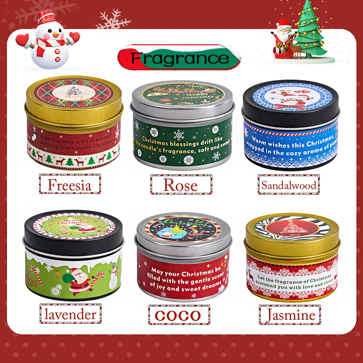 Christmas Scented Candle Gift Set – 6 Pack Holiday Aromatherapy - Image 5