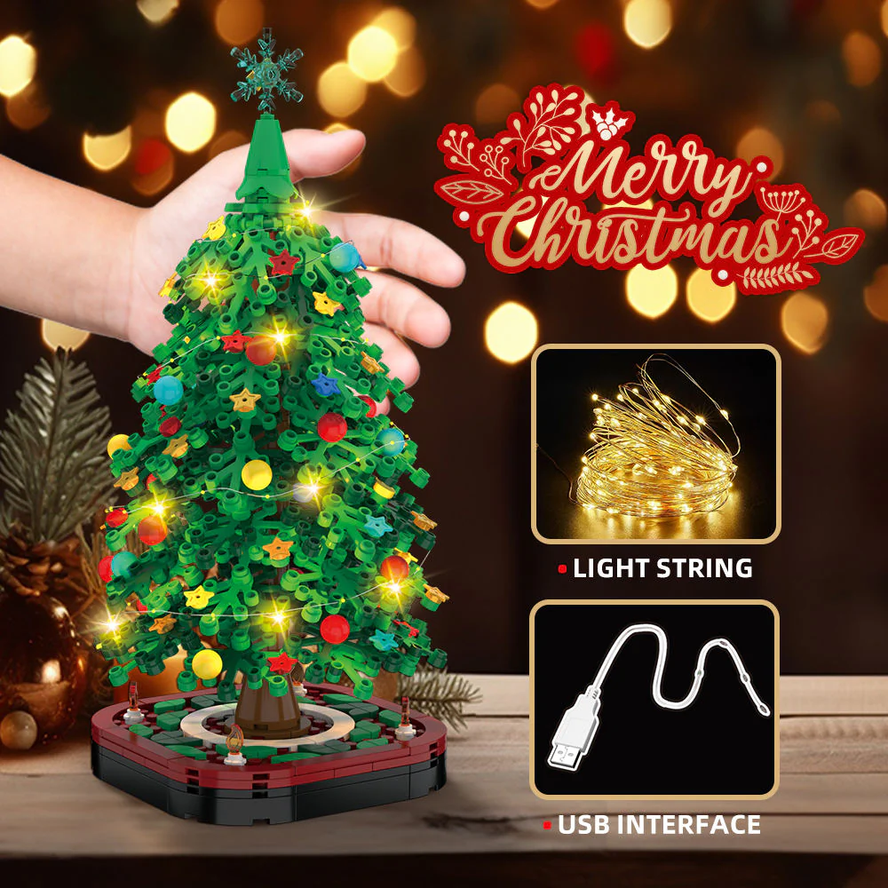 Christmas Tree Building Block Ornament Set β Creative DIY Holiday Toy Decoration Kit - Image 3