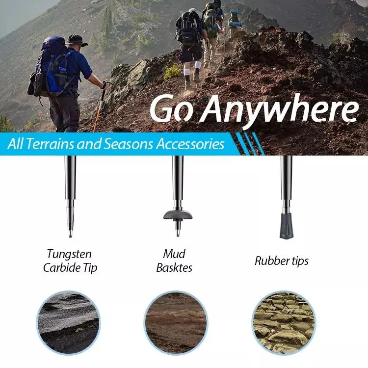 Collapsible Aluminum Multifunction Walking Stick β Outdoor & Hiking Use - Image 2