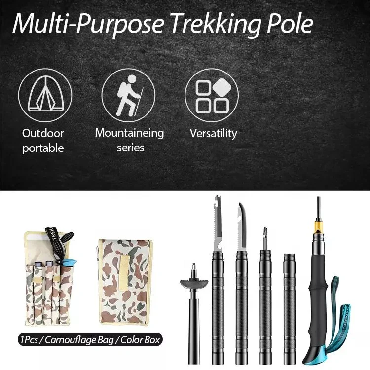 Collapsible Aluminum Multifunction Walking Stick β Outdoor & Hiking Use - Image 6
