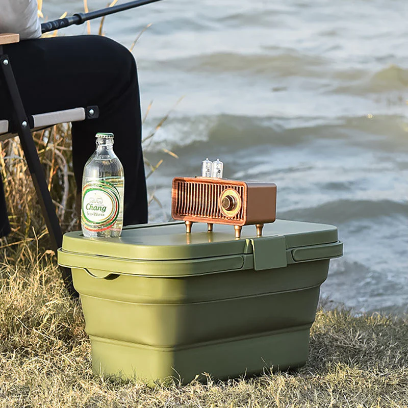 Collapsible Picnic Basket with Chopping Board Lid – Multifunctional Foldable Camping Table, Sink, and Food Storage Container - Image 5