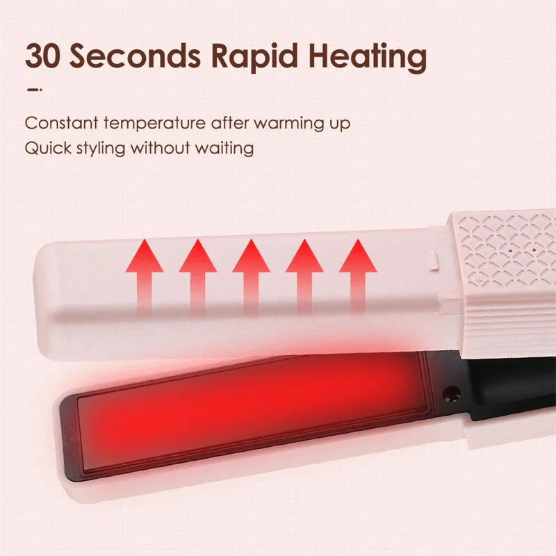 Cordless USB Mini Hair Straightener & Curler with Ceramic Plates - Image 3