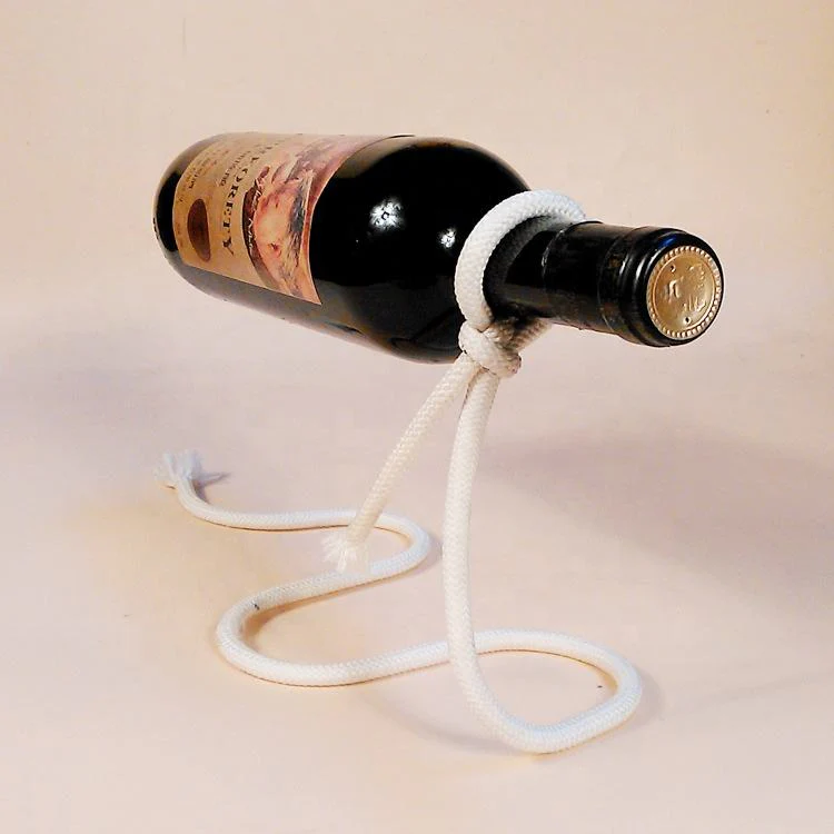 Creative Rope-Style Wine Bottle Rack (Floating Illusion Display) - Image 3