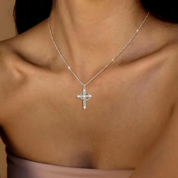 Crowned Cross Necklace - Image 4