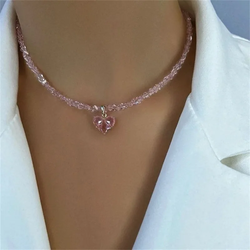 Crystal Heart Zircon Necklace - Image 4