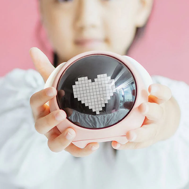 Cute Pixel Expression LED Night Light Alarm Clock – Smart Digital Alarm Clock for Kids, Voice Activated Nightlight & Snooze Function - Image 3