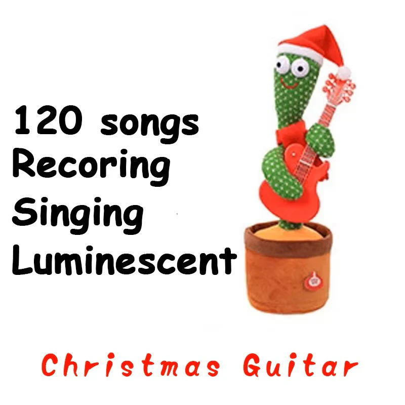Dancing Cactus Repeat Talking Toy โ Electronic Singing & Talking Plush