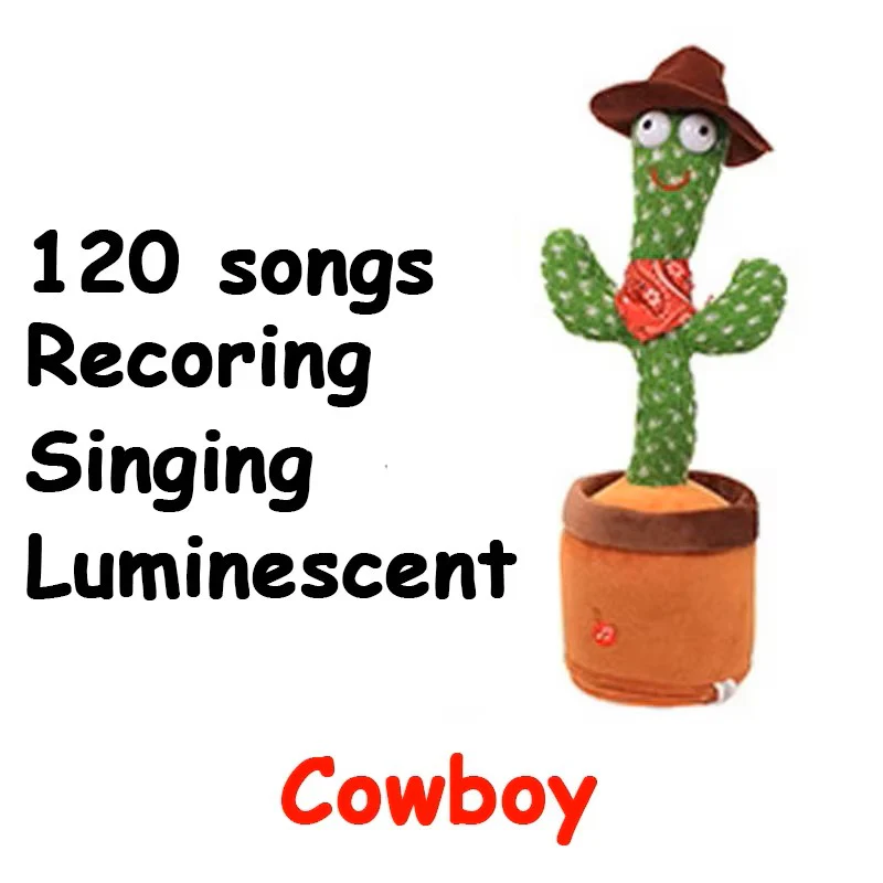 Dancing Cactus Repeat Talking Toy โ Electronic Singing & Talking Plush - Image 4