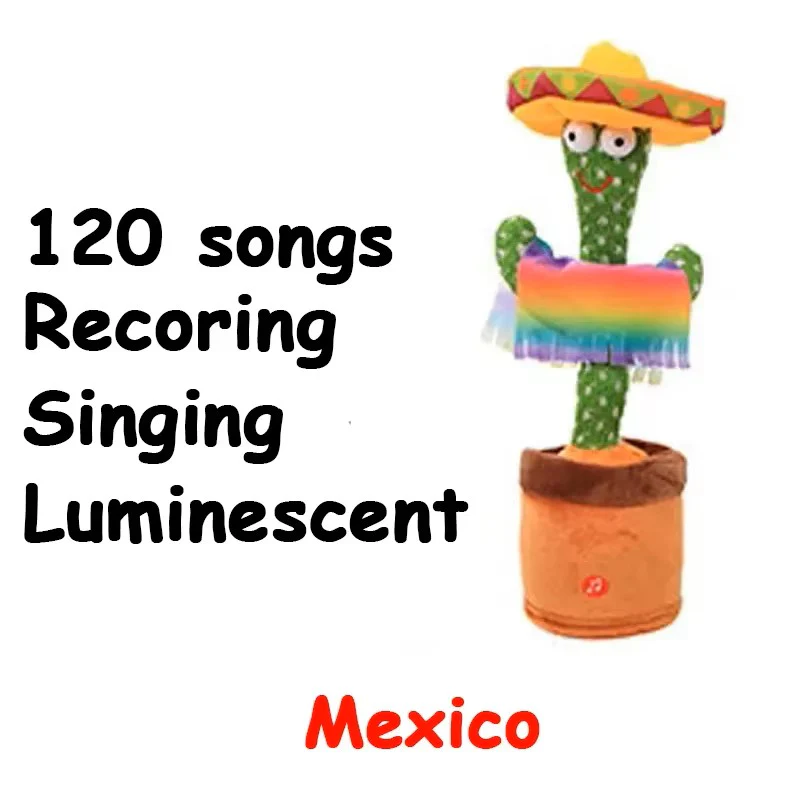 Dancing Cactus Repeat Talking Toy โ Electronic Singing & Talking Plush - Image 6