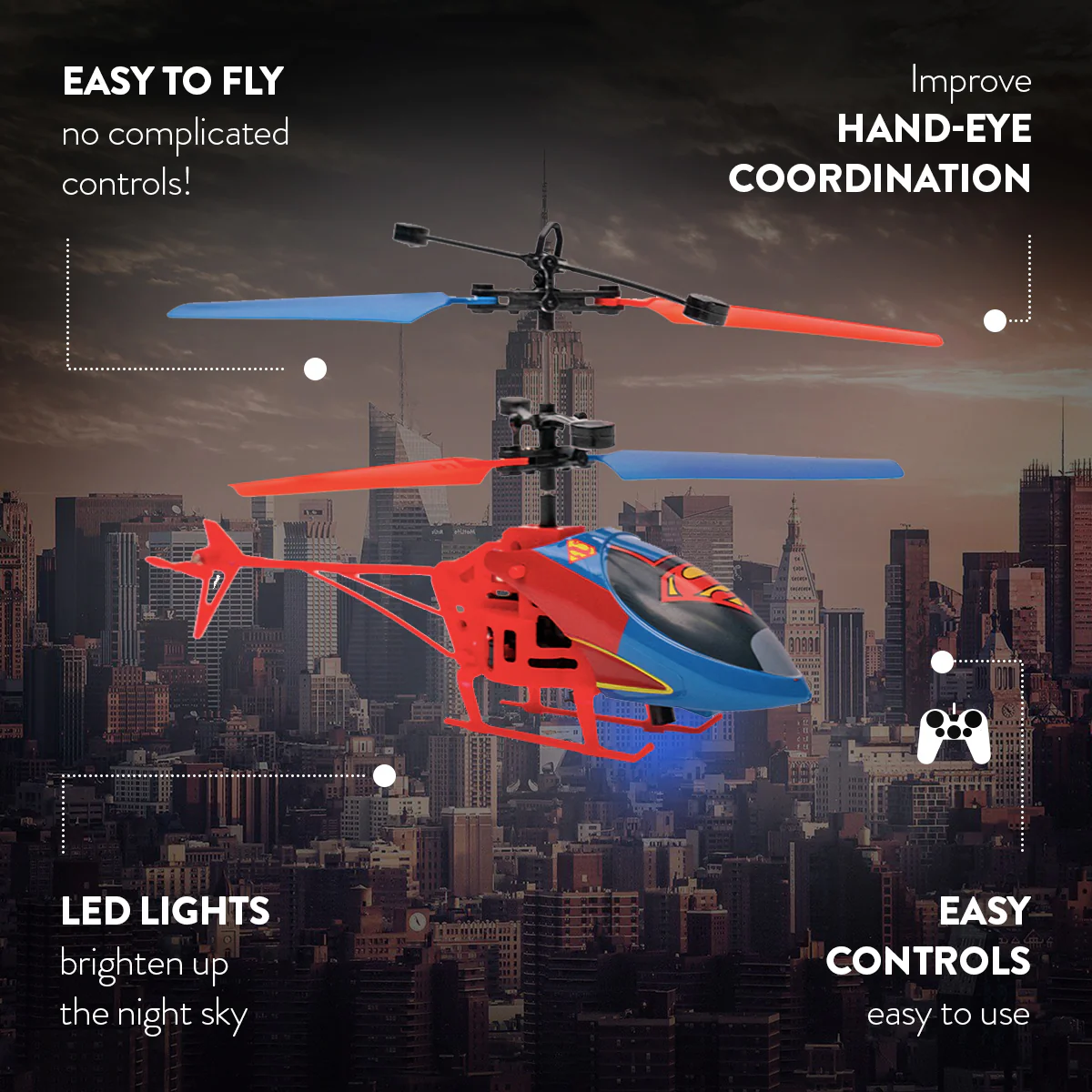 DC Superheroes 2CH IR RC Helicopter Series β Batman, Superman & Wonder Woman - Image 5