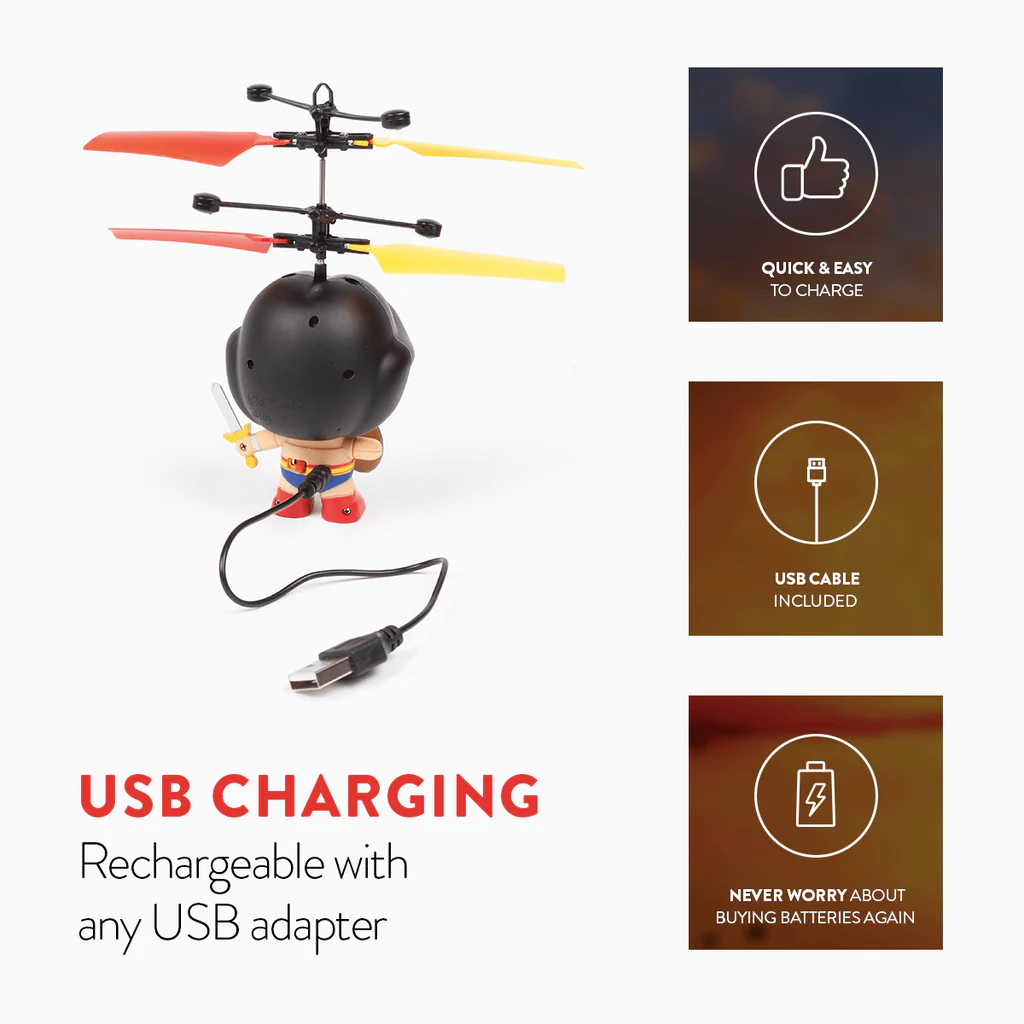 DC Superheroes 3.5" UFO Helicopter Series β Motion Sensor Flying Figures - Image 5