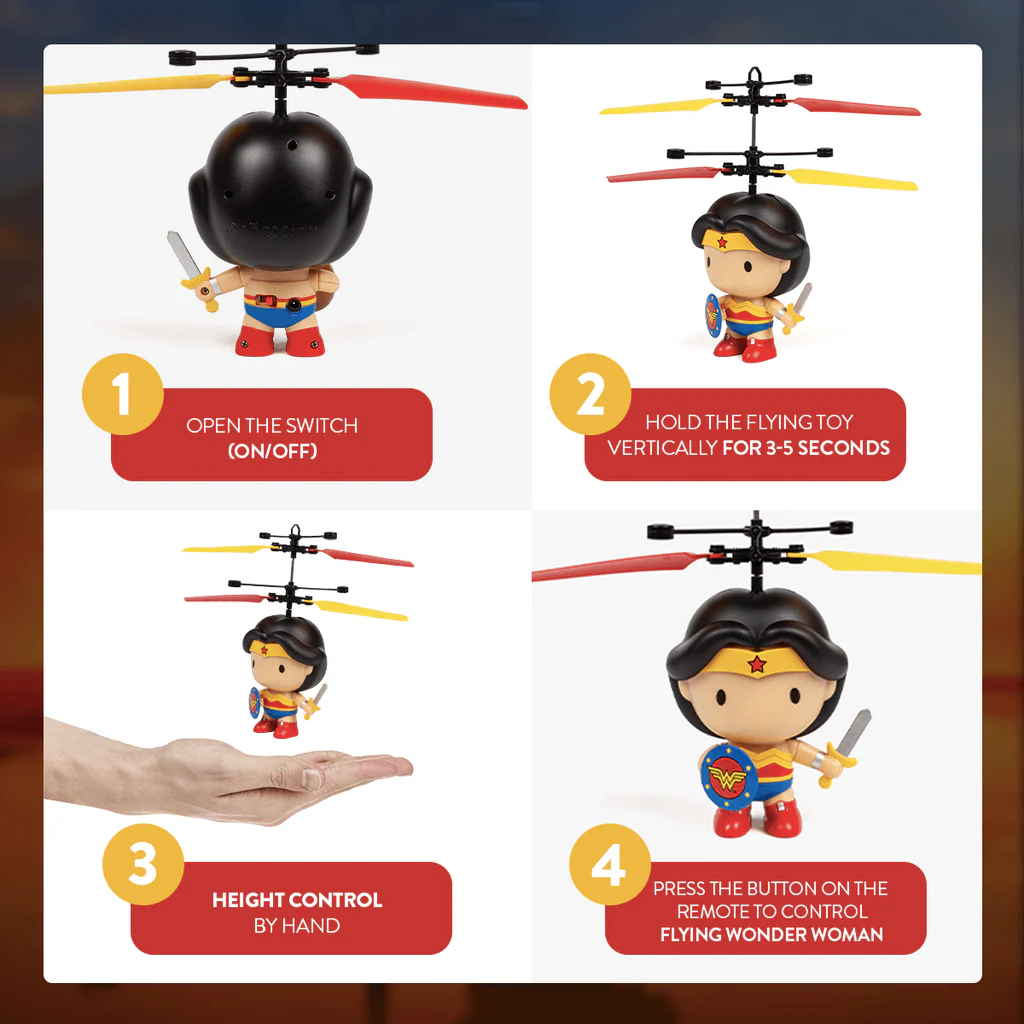DC Superheroes 3.5" UFO Helicopter Series β Motion Sensor Flying Figures - Image 6