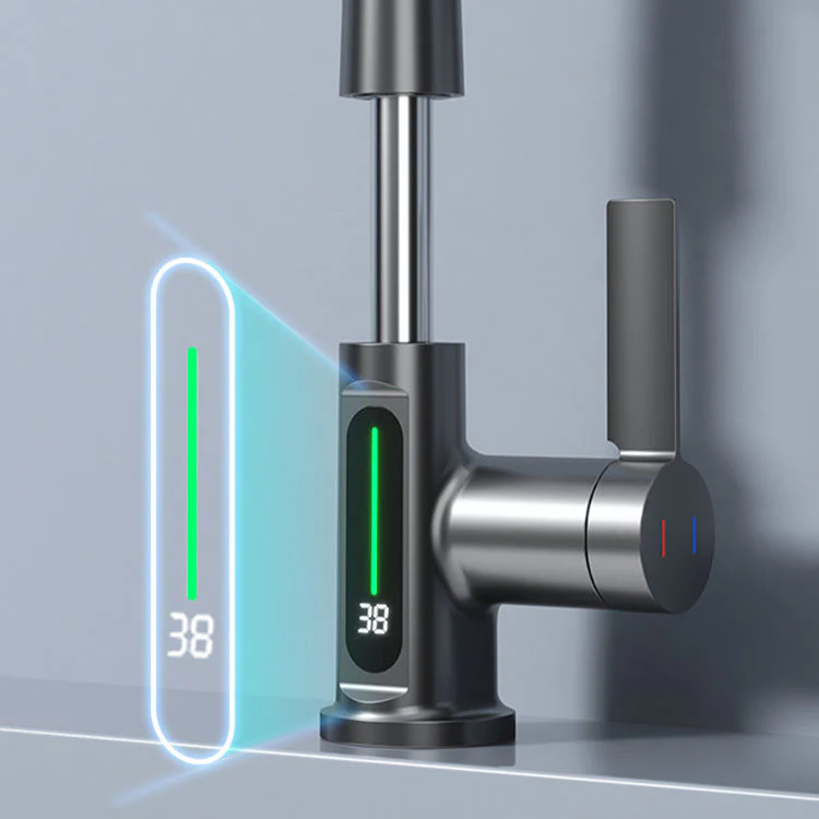Digital Temperature Display Pull-Out Basin Faucet - Image 2