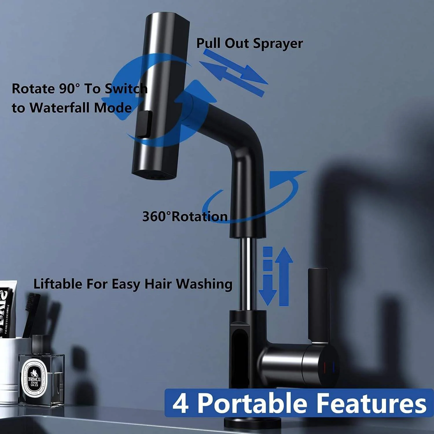Digital Temperature Display Pull-Out Basin Faucet - Image 3
