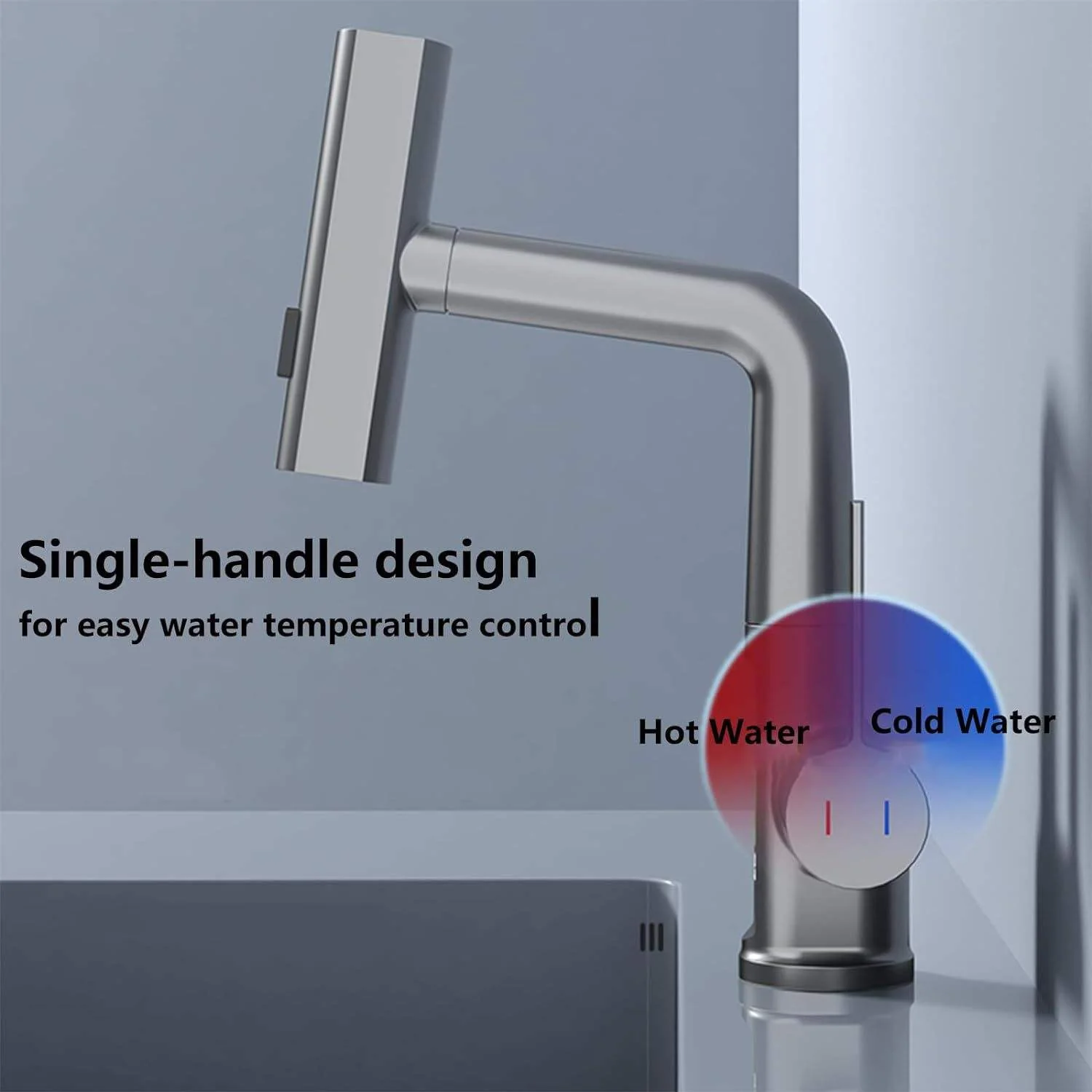 Digital Temperature Display Pull-Out Basin Faucet - Image 5