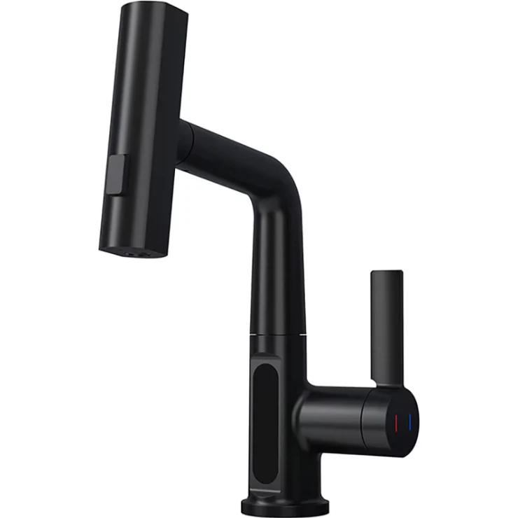 Digital Temperature Display Pull-Out Basin Faucet - Image 8