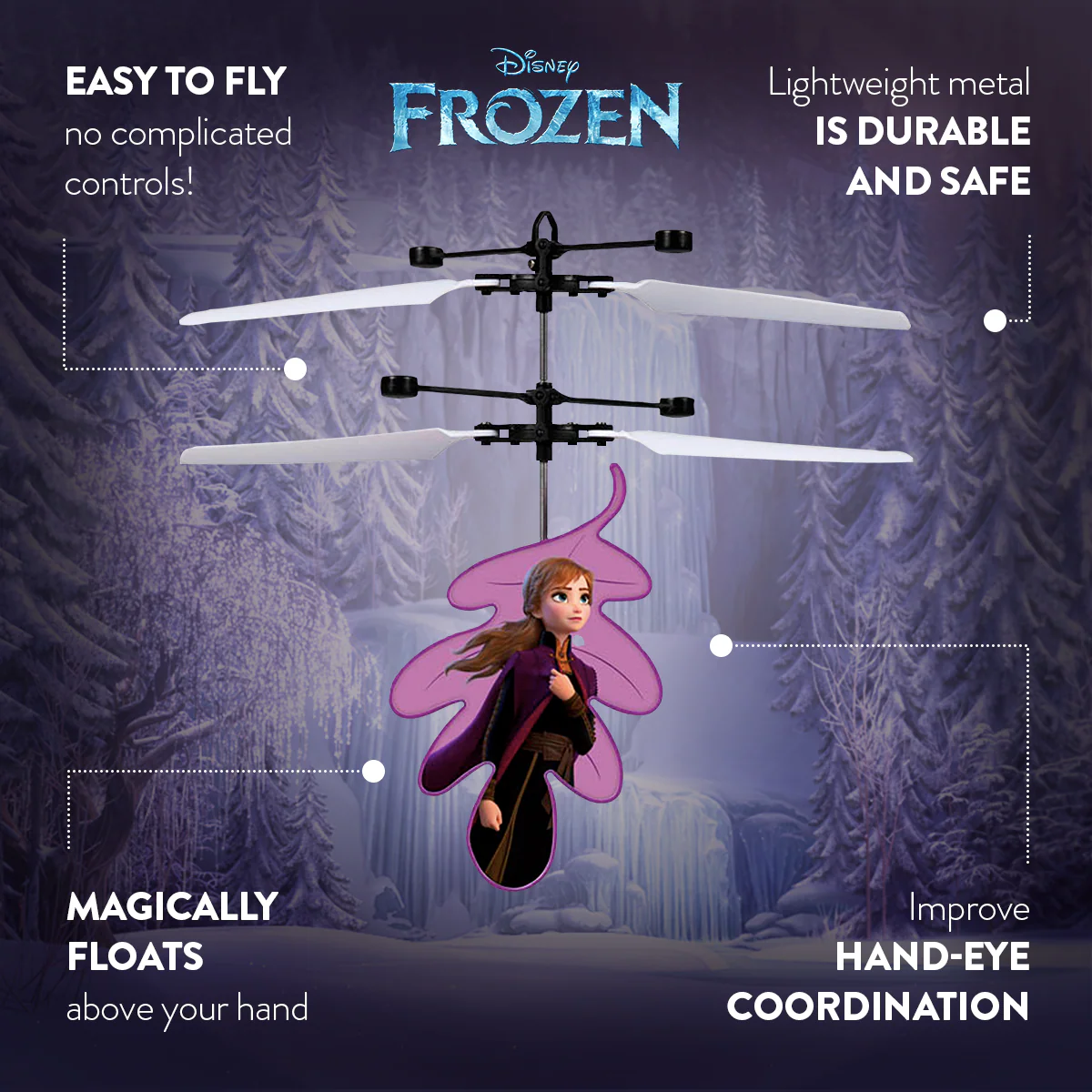 Disney Frozen Anna Motion Sensing IR UFO Ball Helicopter - Image 2