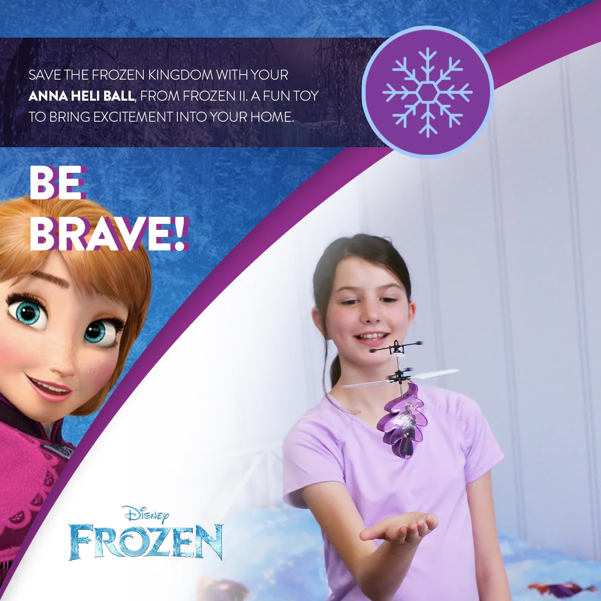 Disney Frozen Anna Motion Sensing IR UFO Ball Helicopter - Image 4