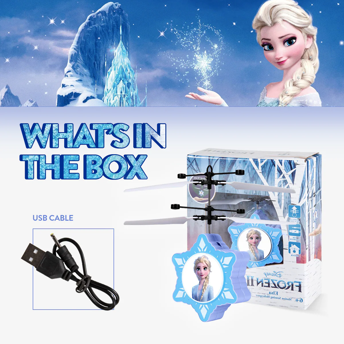 Disney Frozen Elsa Motion Sensing IR UFO Ball Helicopter - Image 3