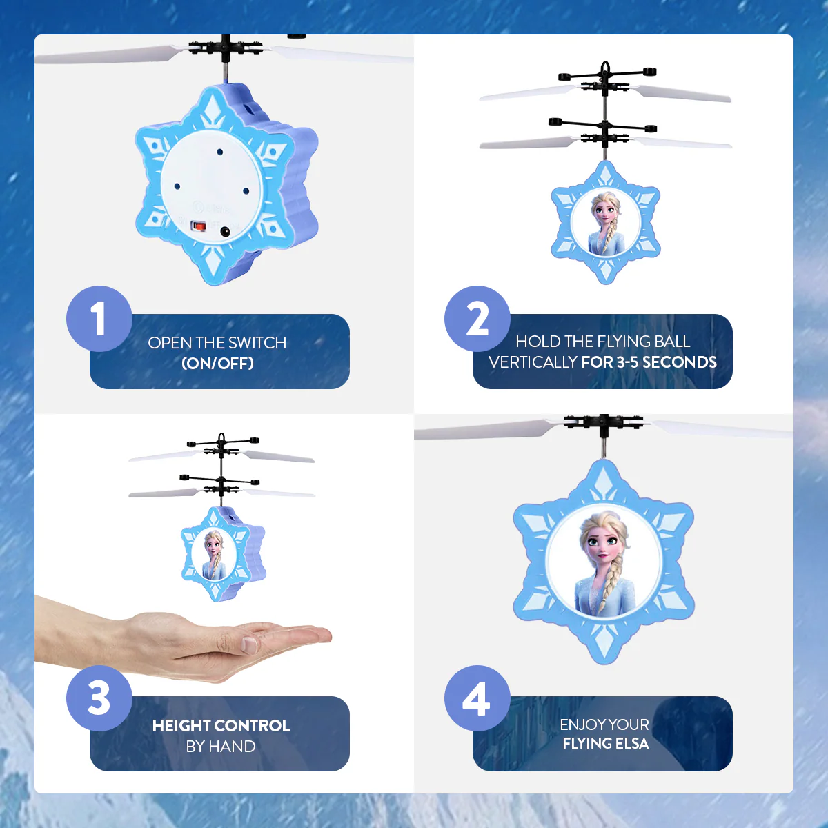 Disney Frozen Elsa Motion Sensing IR UFO Ball Helicopter - Image 5