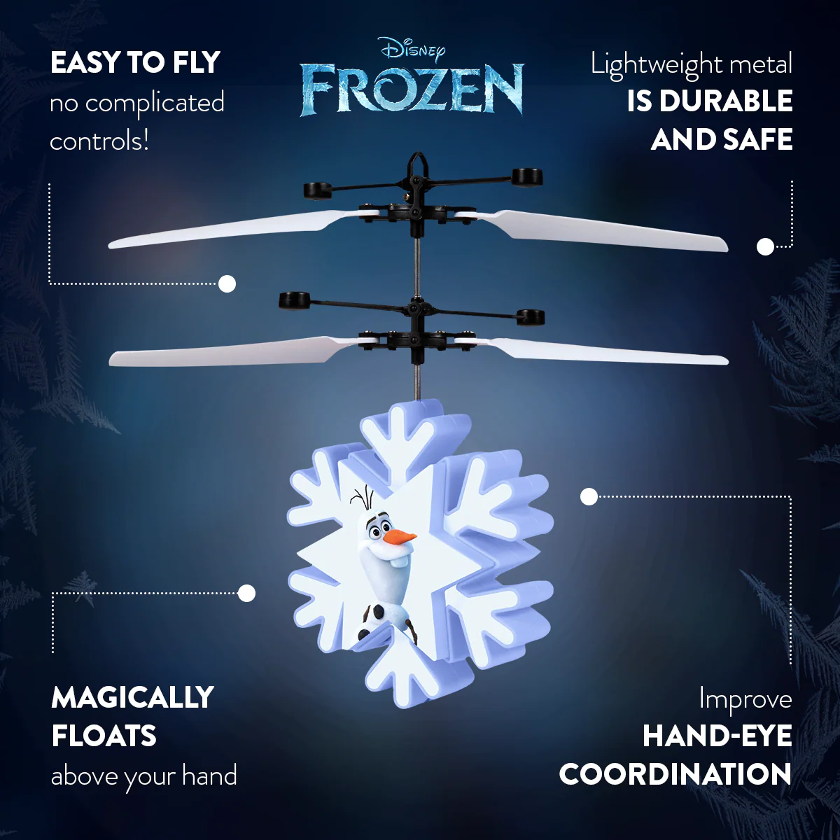 Disney Frozen Olaf Motion Sensing IR UFO Ball Helicopter - Image 2