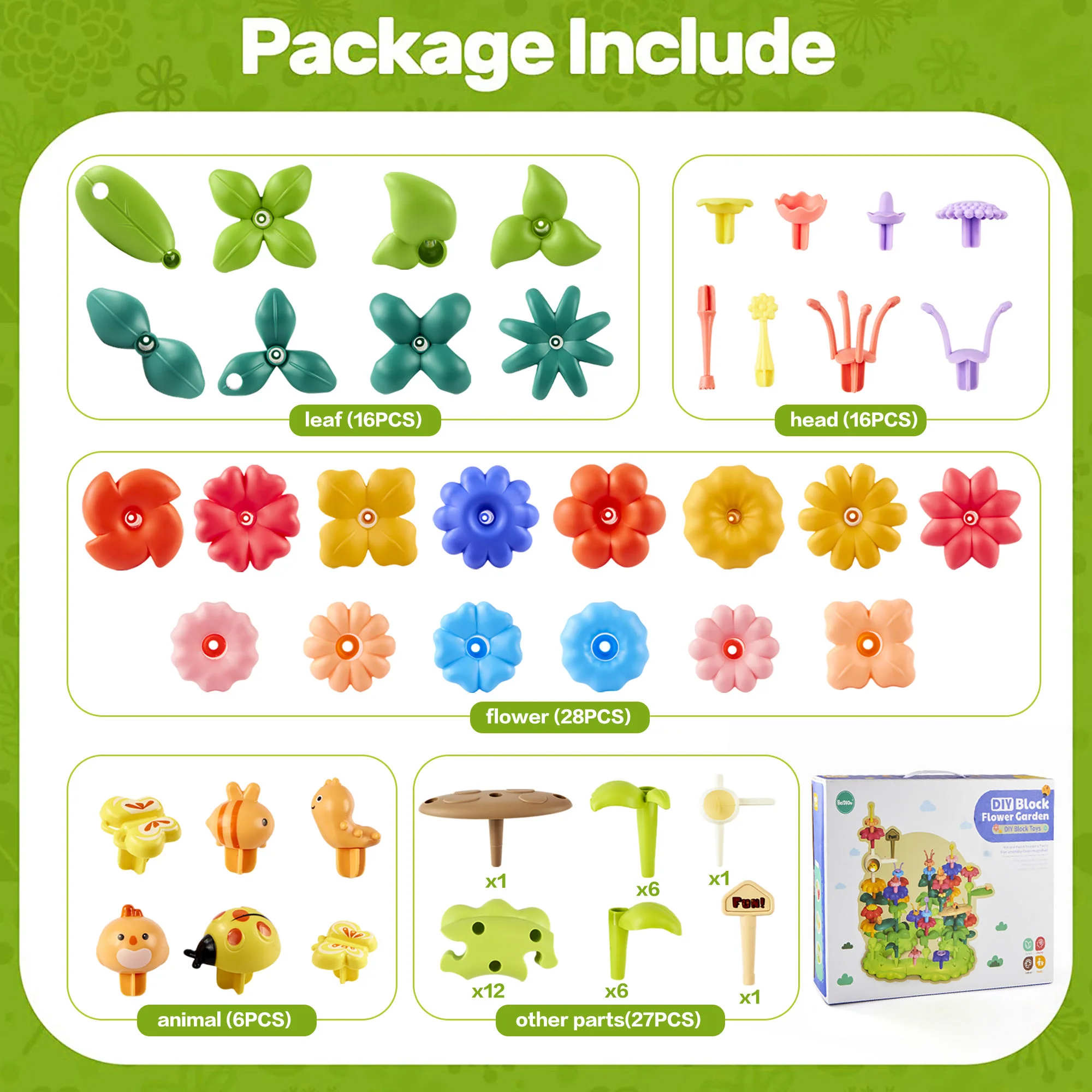 DIY Flower Garden Building Blocks – Creative STEM Construction Toy - Image 4