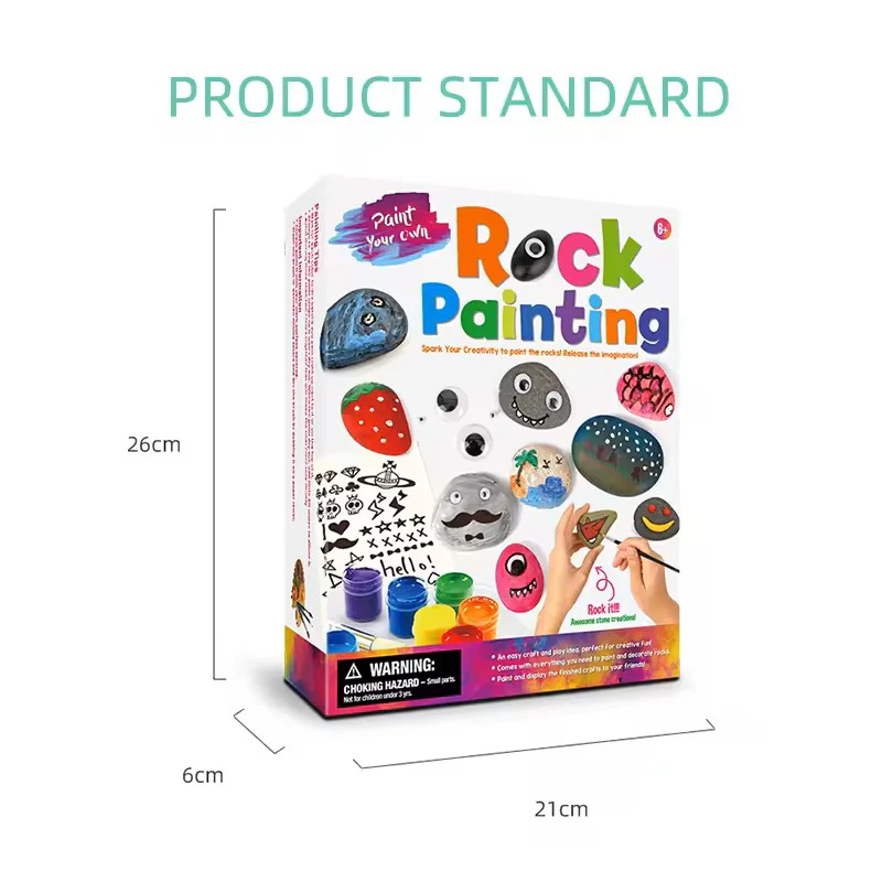 DIY Stone Painting Kit for Kids – Creative Rock Art Pebbles Set with Waterproof Paints – Educational Arts & Crafts Activity for Boys and Girls Ages 4-12 - Image 5
