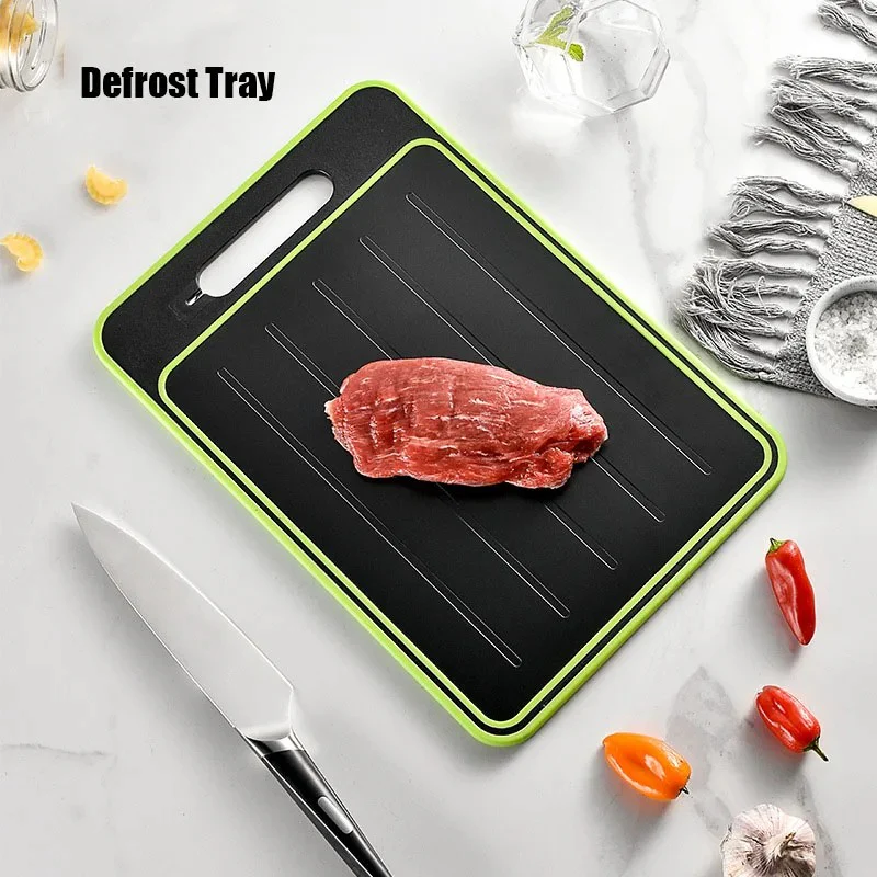 Double-Sided Cutting Board with Defrosting Tray & Knife Sharpener - Image 2