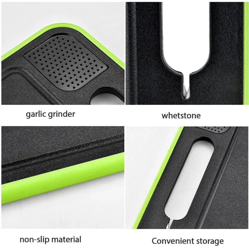 Double-Sided Cutting Board with Defrosting Tray & Knife Sharpener - Image 3
