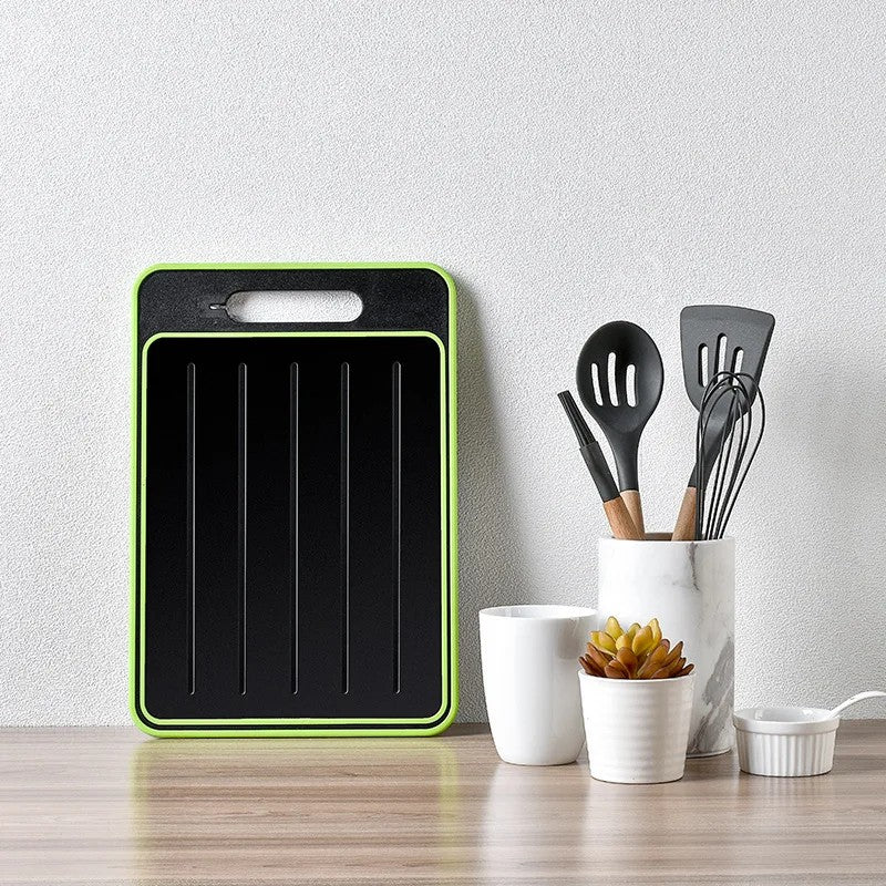 Double-Sided Cutting Board with Defrosting Tray & Knife Sharpener - Image 5