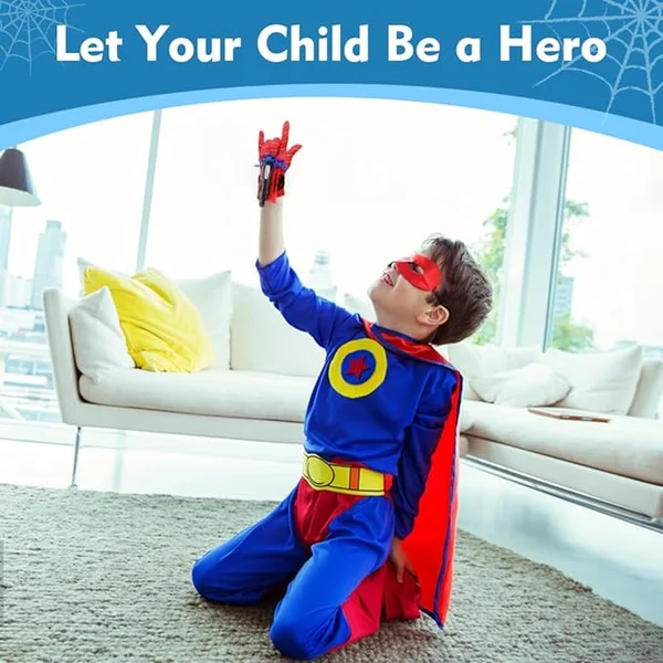 LED Flying Web-Shooter Toy for Kids with Interactive Wall Launcher - Image 3