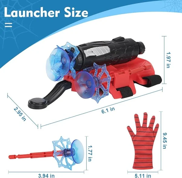 LED Flying Web-Shooter Toy for Kids with Interactive Wall Launcher - Image 8
