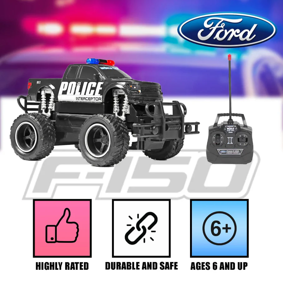 Ford F-150 Police Electric RC Patrol Truck - 1:24 Scale Replica - Image 2