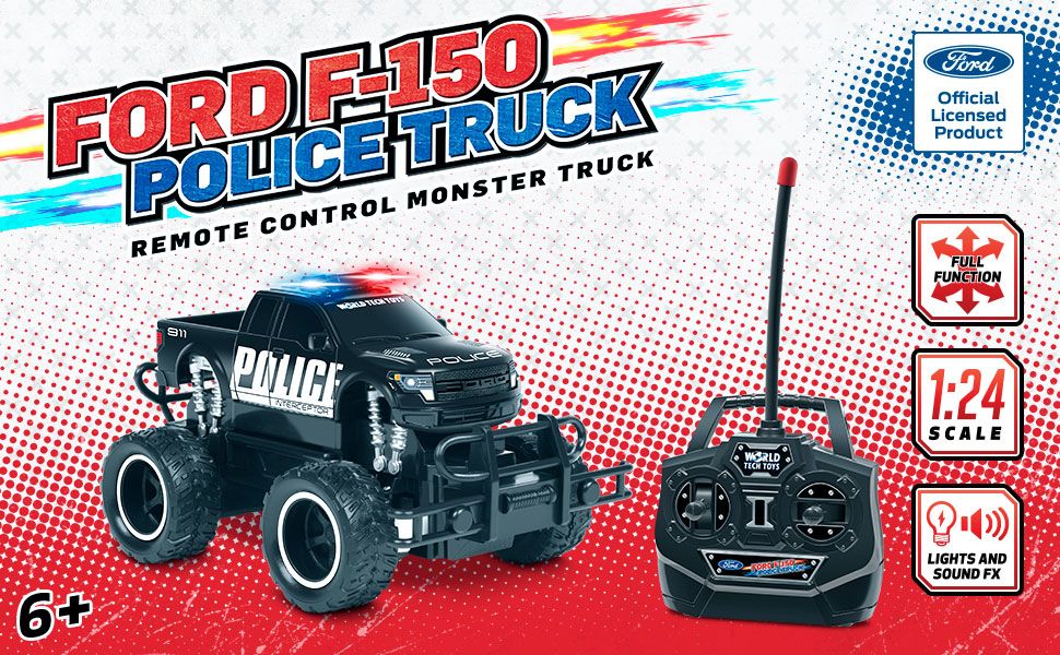 Ford F-150 Police Electric RC Patrol Truck - 1:24 Scale Replica - Image 7